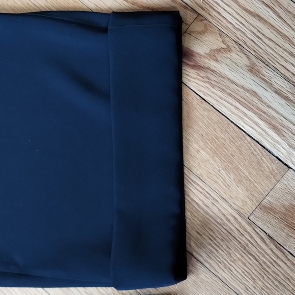 Vtg 90s Giorgio Armani Trousers 4 Wide Leg Black Italy S1990 Pleated Rear Euc - Picture 7 of 9